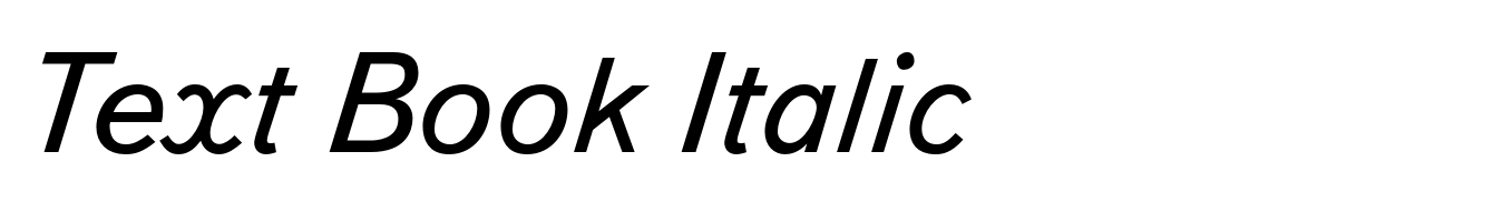 Text Book Italic
